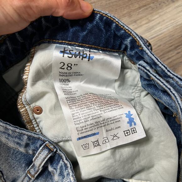 Ksubi Nine o Trashed High Rise Distressed Jeans size 28 - Picture 4 of 7